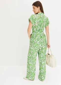 bonprix bonprix Mono de mezcla de viscosa fluida Verde trébol
