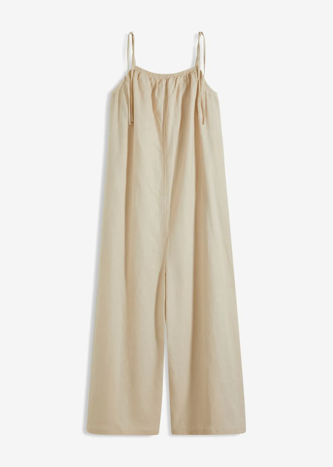 bonprix bonprix Mono de mezcla ligera de lino y viscosa Beige-arena Hot