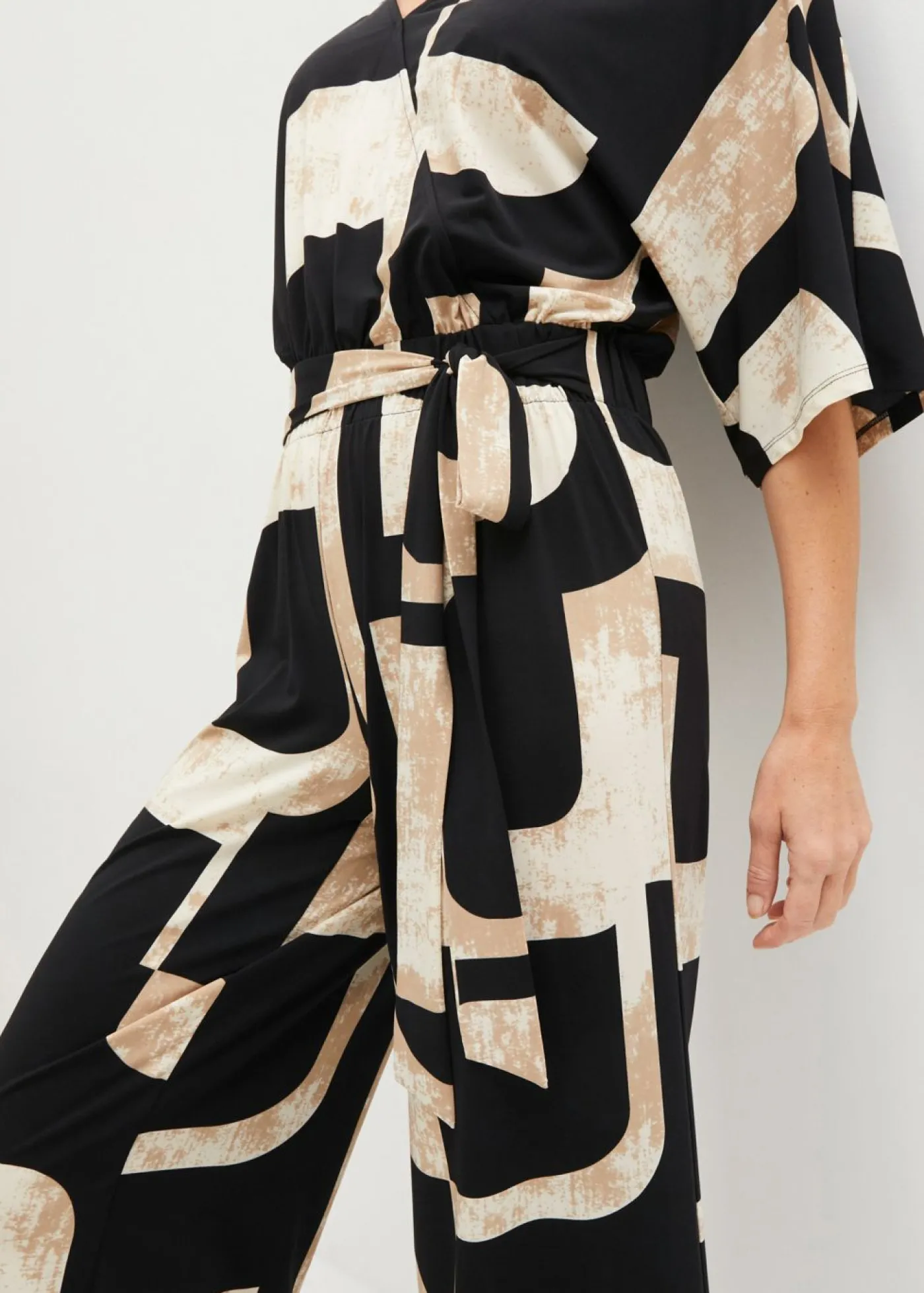 bonprix bonprix Mono de punto Negro/petróleo azul estampado Discount