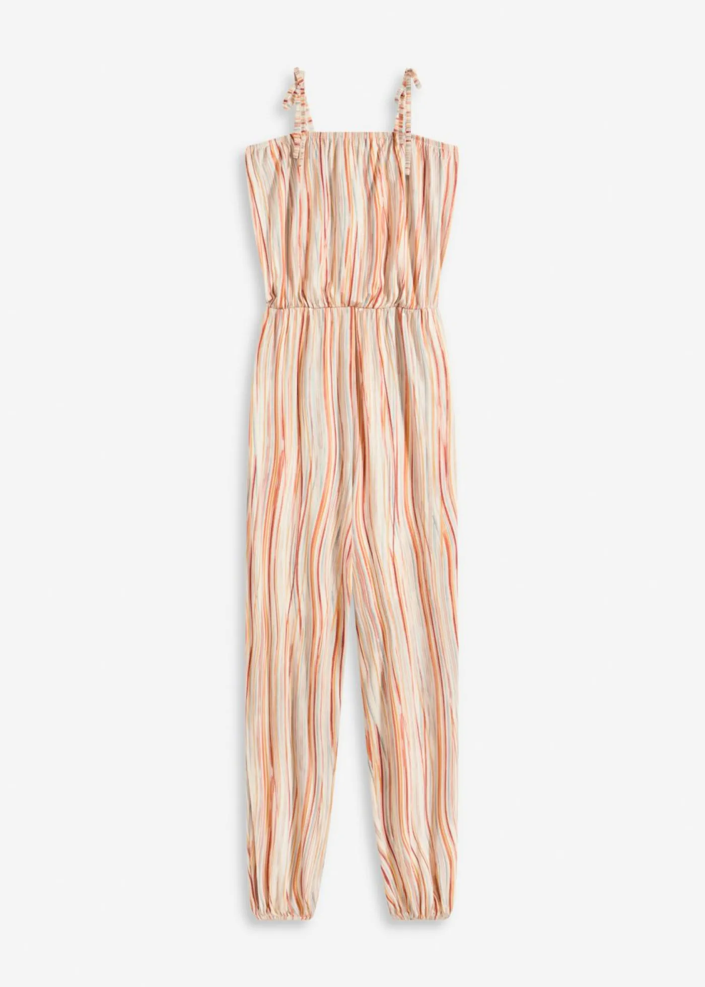 bonprix bonprix Mono de punto blanco-naranja-azul pálido con rayas Online