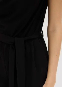 bonprix bonprix Mono de punto con hombreras Negro Online