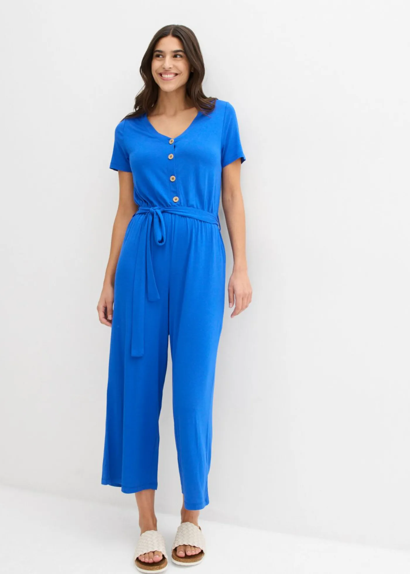 bonprix bonprix Mono de punto de mezcla de viscosa Azul ártico New