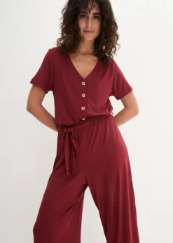 bonprix bonprix Mono de punto de mezcla de viscosa rojo castaño Hot