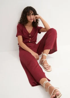 bonprix bonprix Mono de punto de mezcla de viscosa rojo castaño Hot
