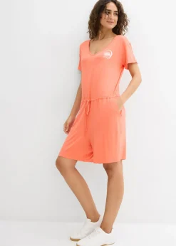 bonprix bonprix Mono de punto de mezcla de viscosa fluida Naranja salmón New