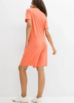 bonprix bonprix Mono de punto de mezcla de viscosa fluida Naranja salmón New