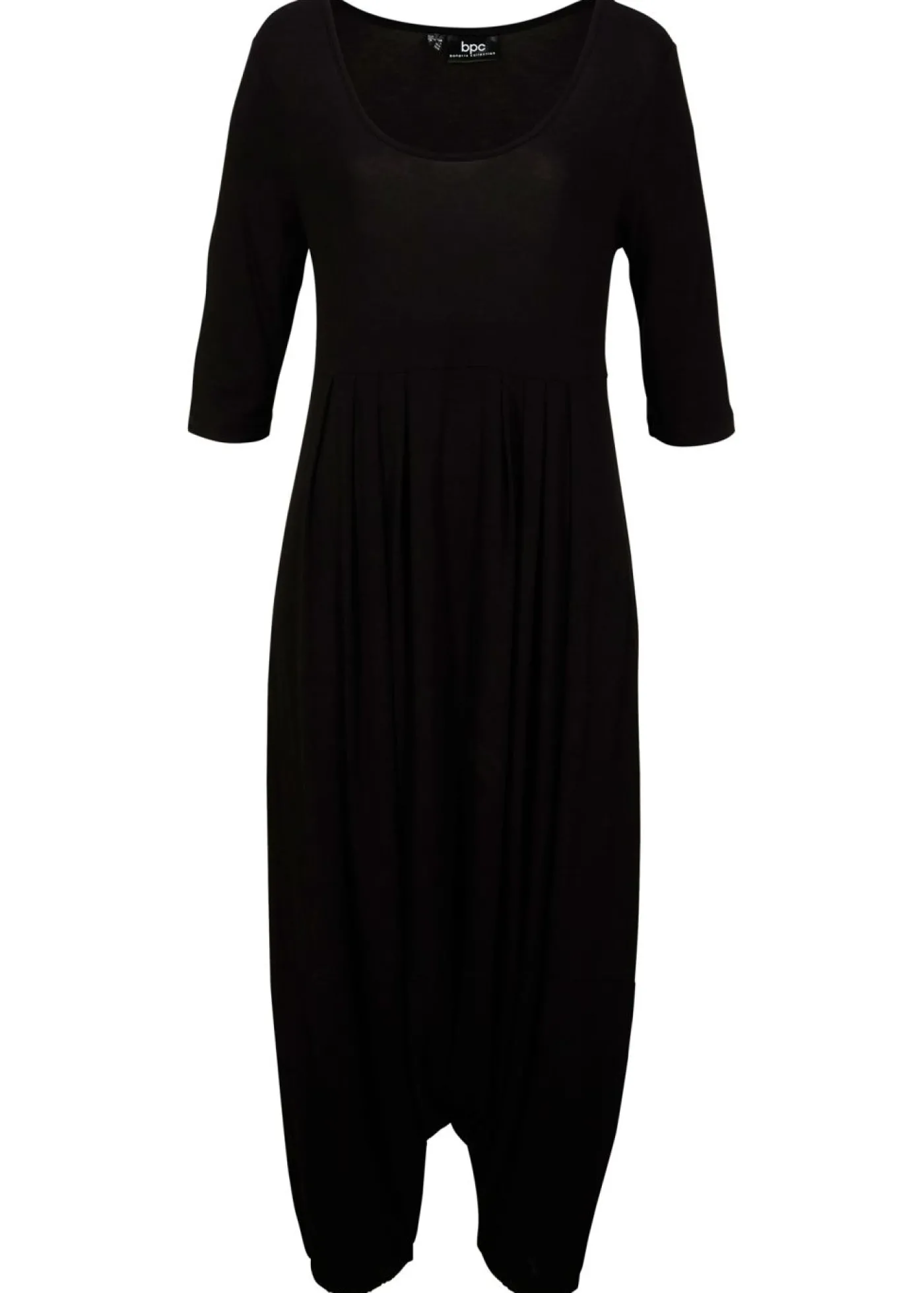 bonprix bonprix Mono de punto de mezcla de viscosa fluida Negro Discount