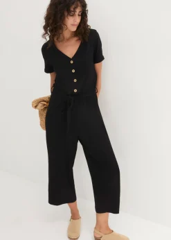 bonprix bonprix Mono de punto de mezcla de viscosa Negro New