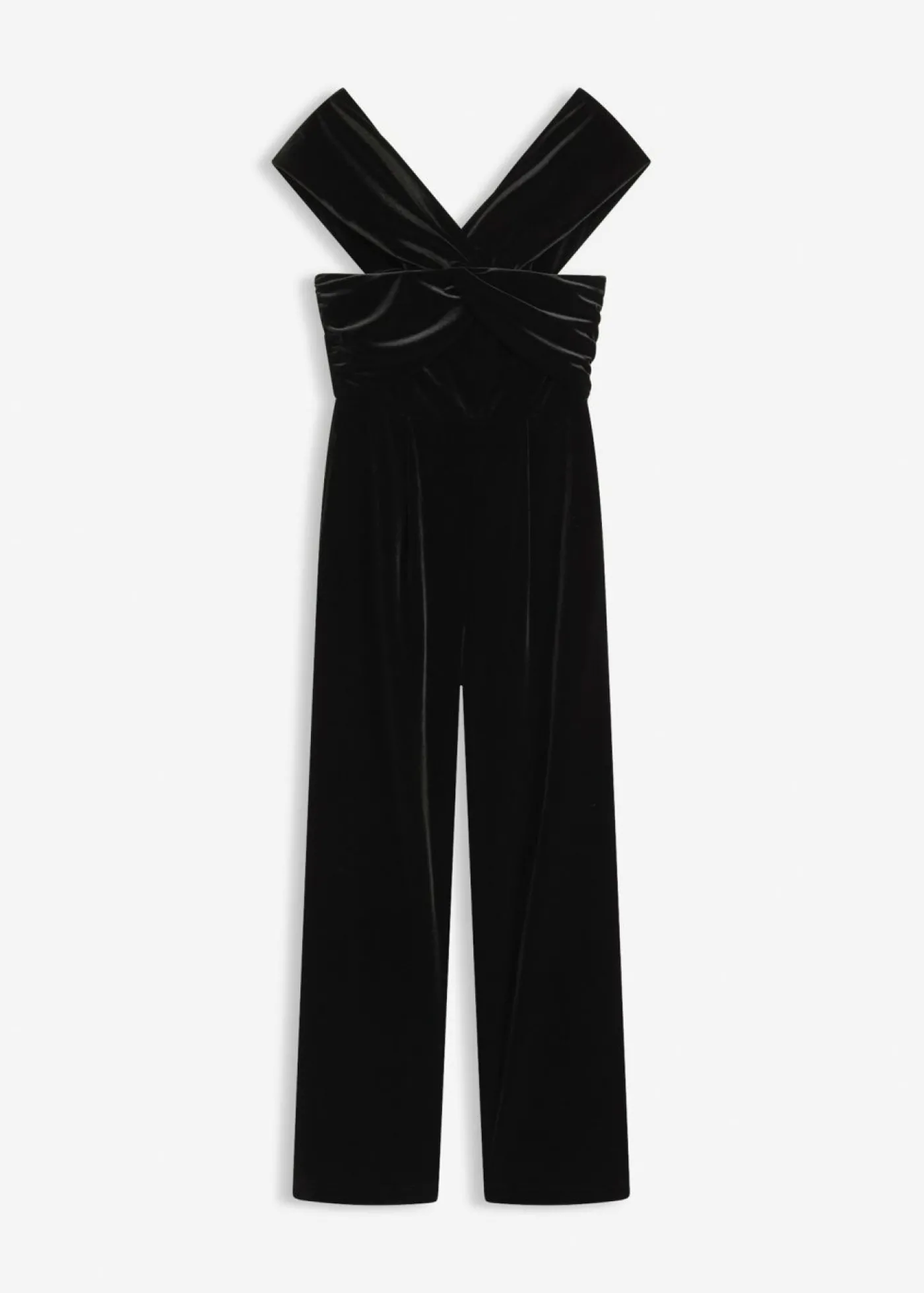 bonprix bonprix Mono de punto de terciopelo fluido Negro Online
