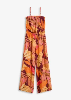 bonprix bonprix Mono estampado de viscosa fluida marrón Clearance
