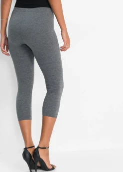 bonprix bonprix Pack de 2 leggings cropped Gris-negro Best