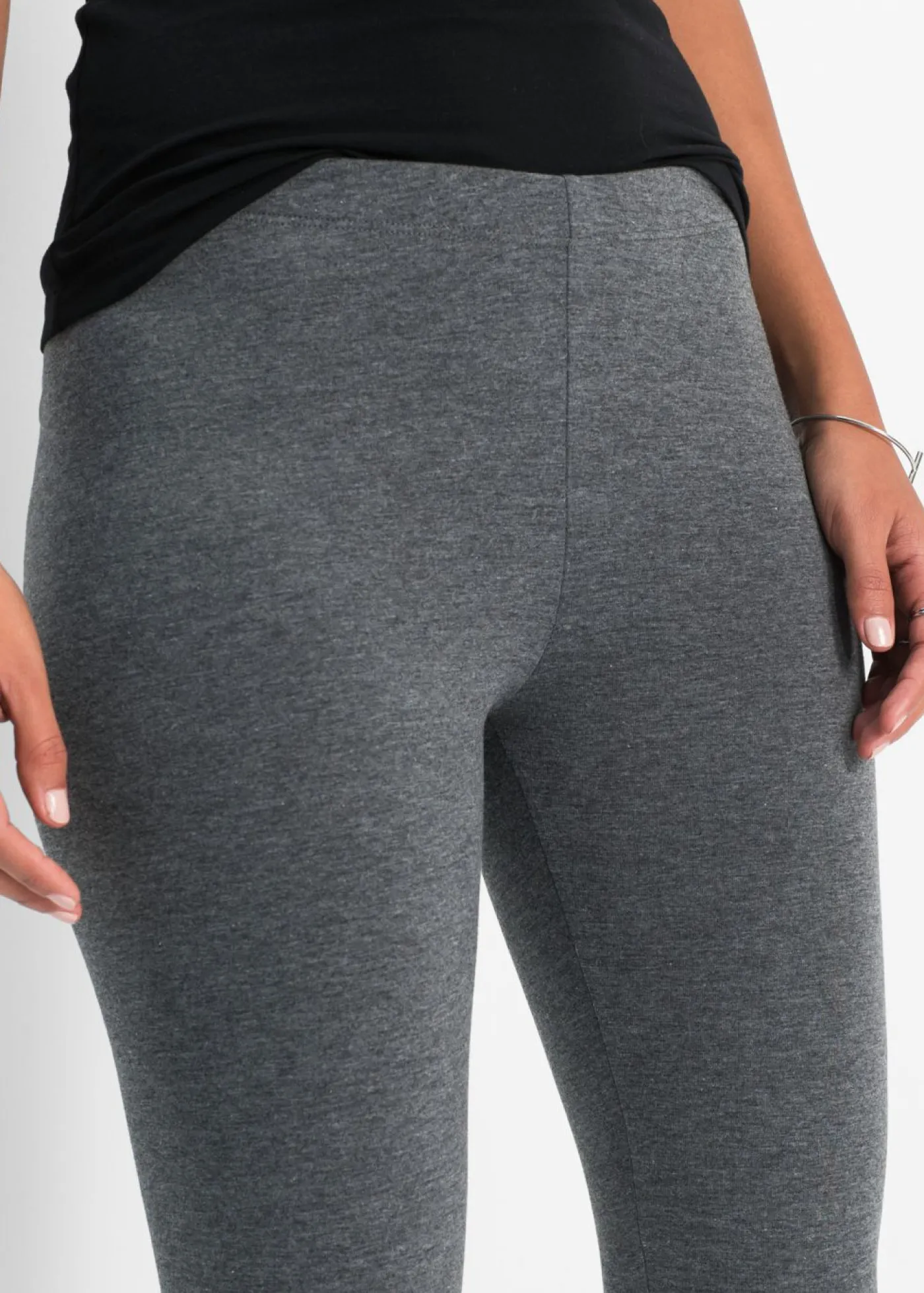 bonprix bonprix Pack de 2 leggings cropped Gris-negro Best