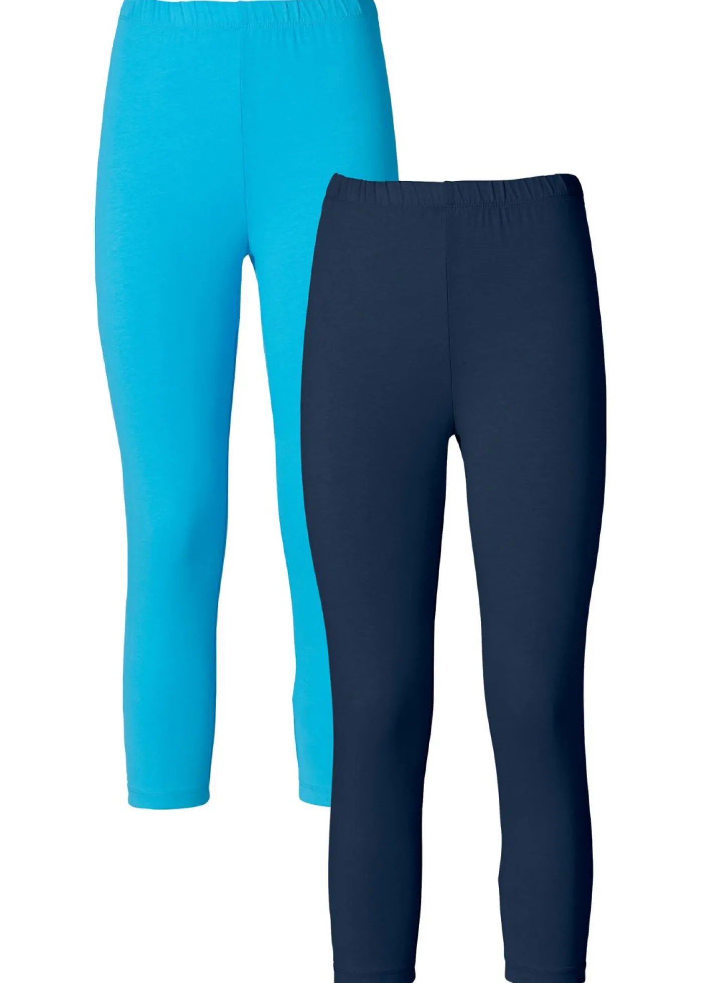 bonprix bonprix Pack de 2 leggings cropped azul marino-turquesa