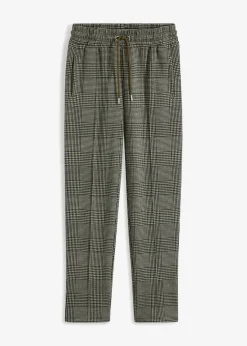 bonprix bonprix Pantalón oliva a cuadros