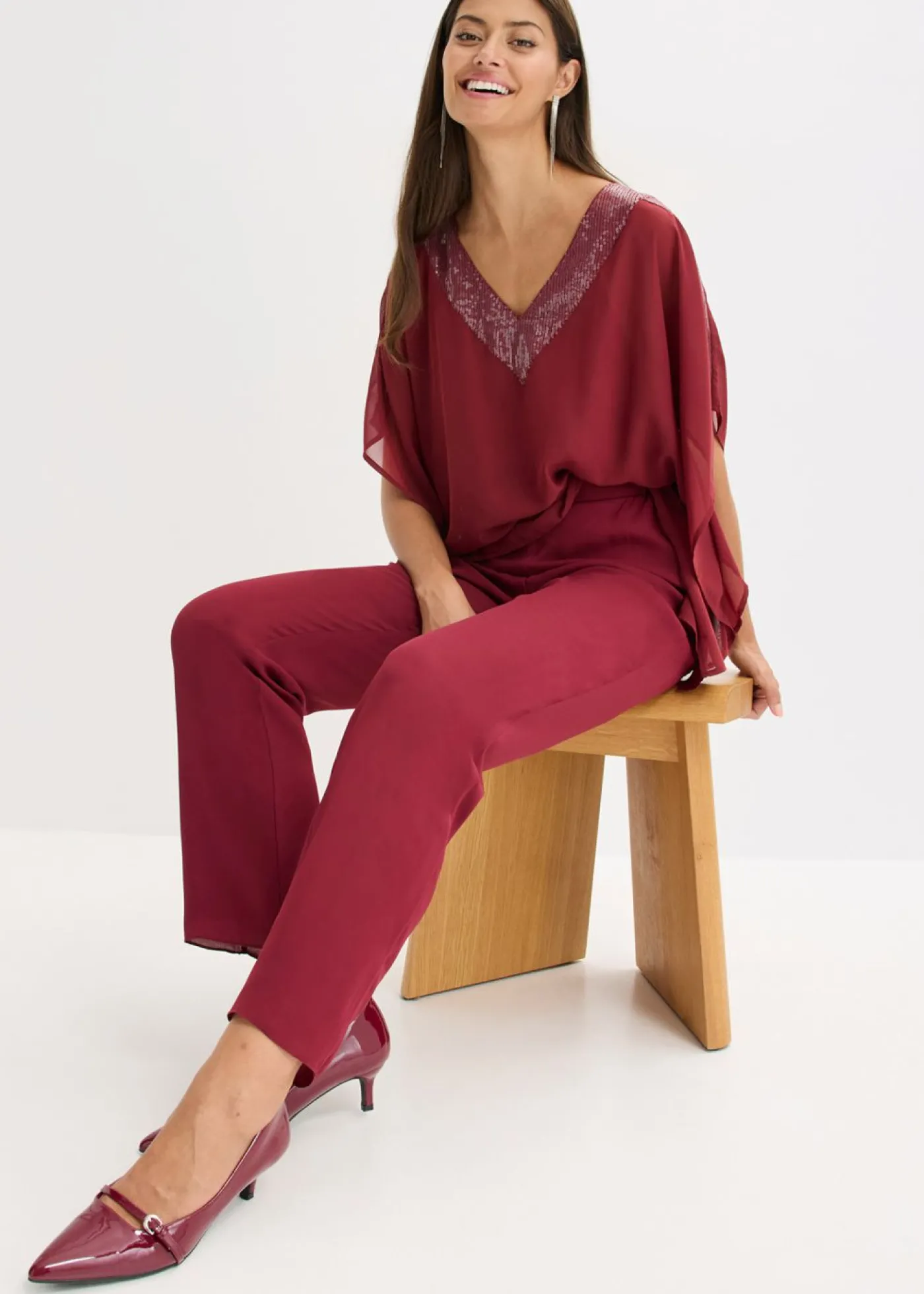 bonprix bonprix Pantalón Rojo rubí