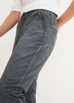 bonprix bonprix Pantalón 3/4 con cordón en contraste Gris humo Hot