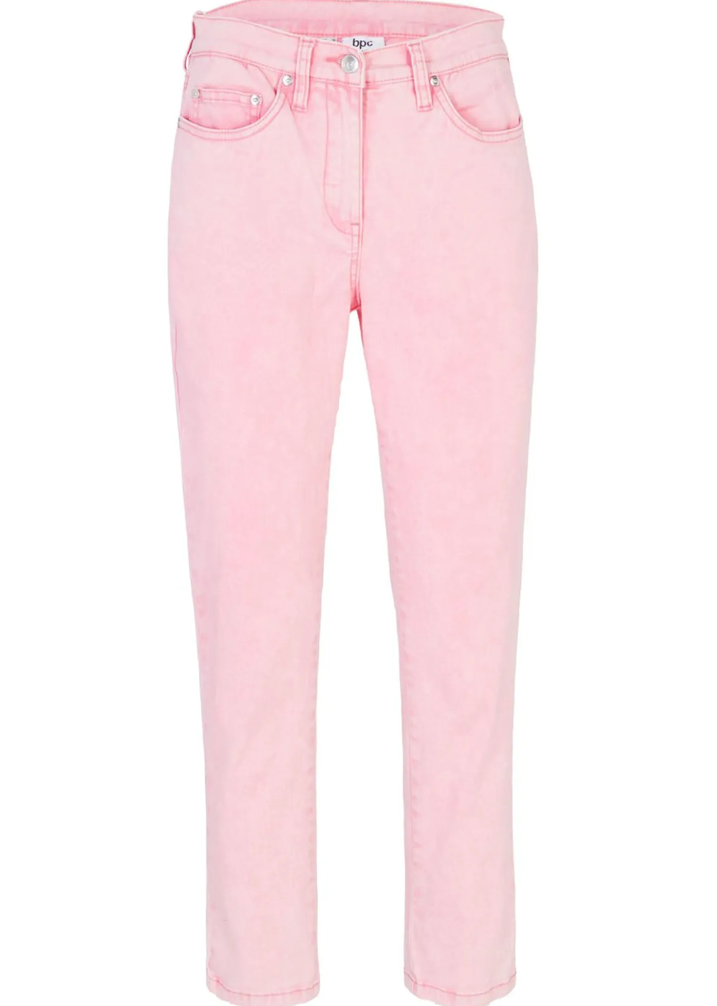 bonprix bonprix Pantalón acortado de sarga con aspecto desgastado Rosa brillante Sale