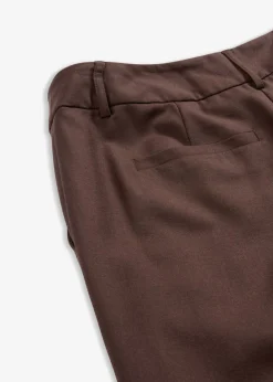bonprix bonprix Pantalón ajustado con lana Marrón oscuro Best