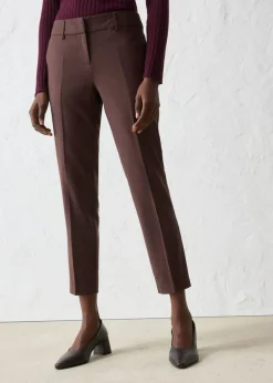 bonprix bonprix Pantalón ajustado con lana Marrón oscuro Best