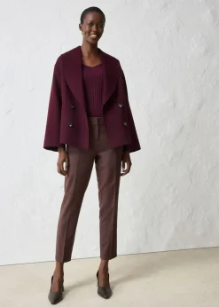 bonprix bonprix Pantalón ajustado con lana Marrón oscuro Best