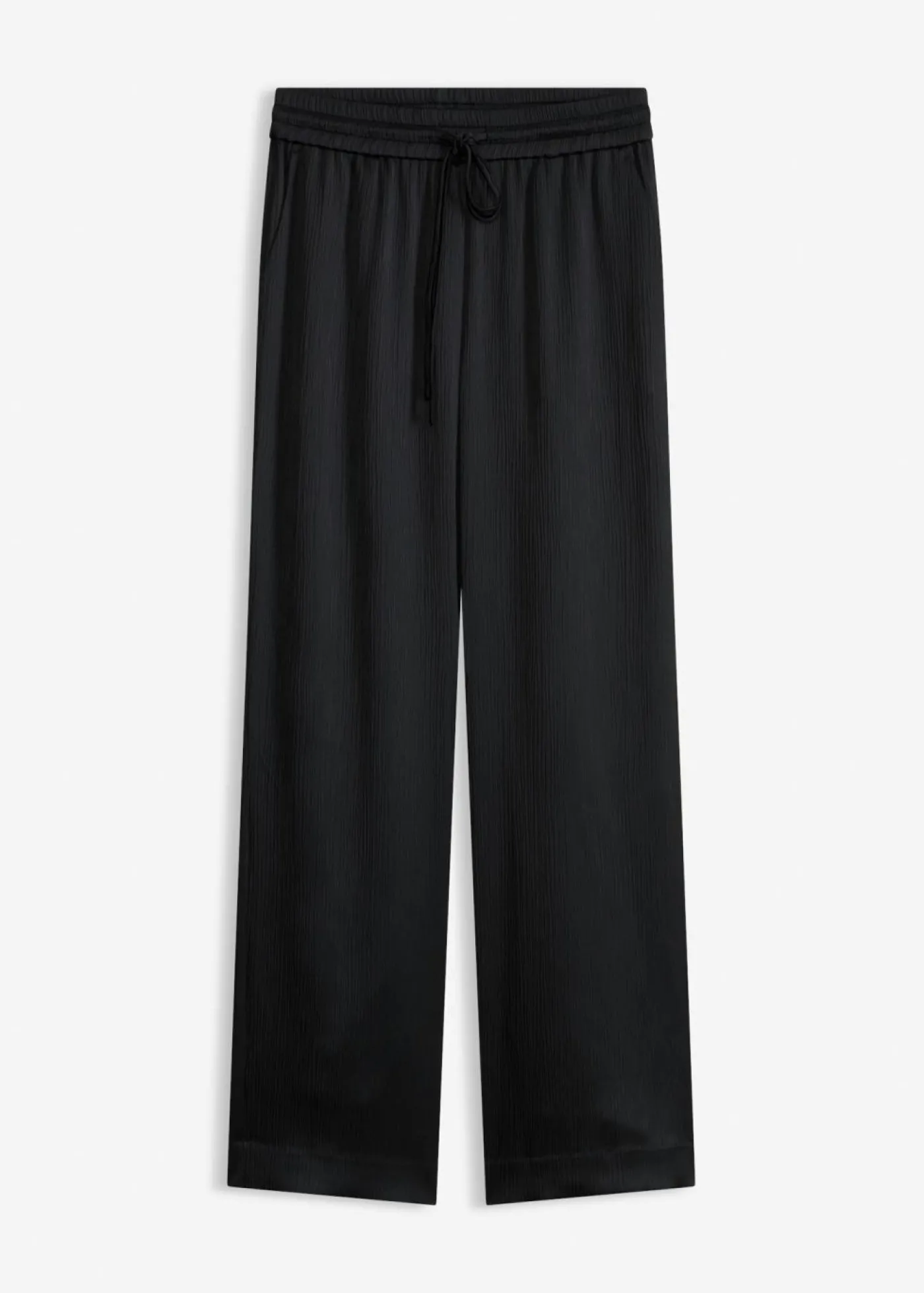 bonprix bonprix Pantalón ancho con cinturilla cómoda Negro Sale
