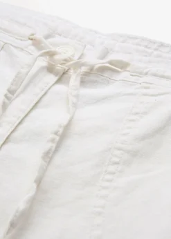 bonprix bonprix Pantalón ancho con lino Blanco Best