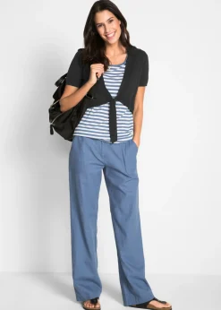 bonprix bonprix Pantalón ancho con lino Denim Best
