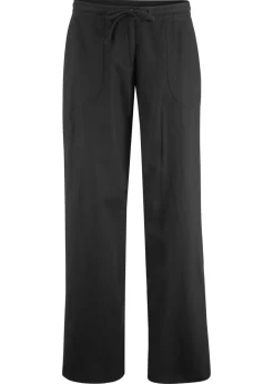 bonprix bonprix Pantalón ancho con lino Negro New