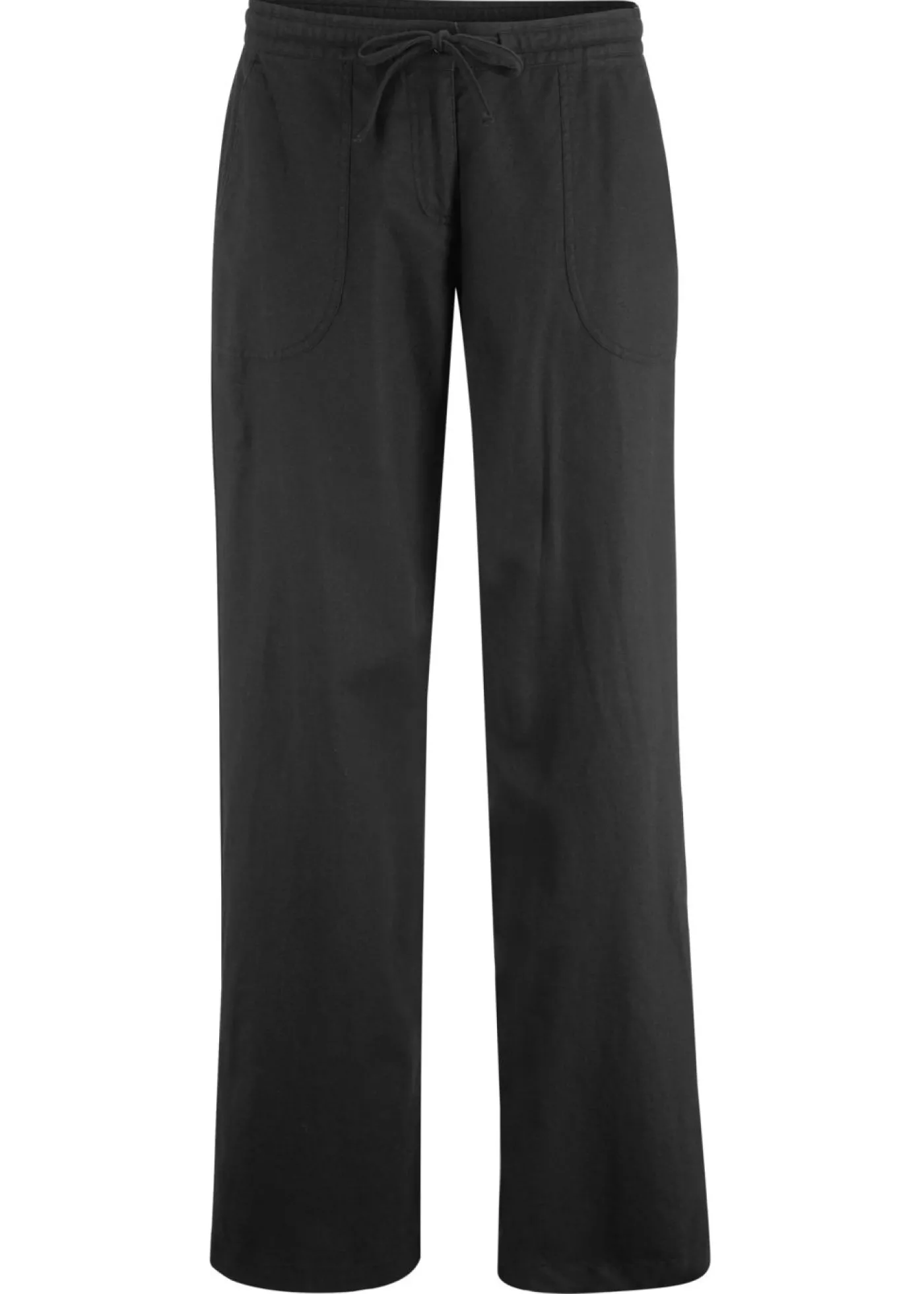 bonprix bonprix Pantalón ancho con lino Negro New