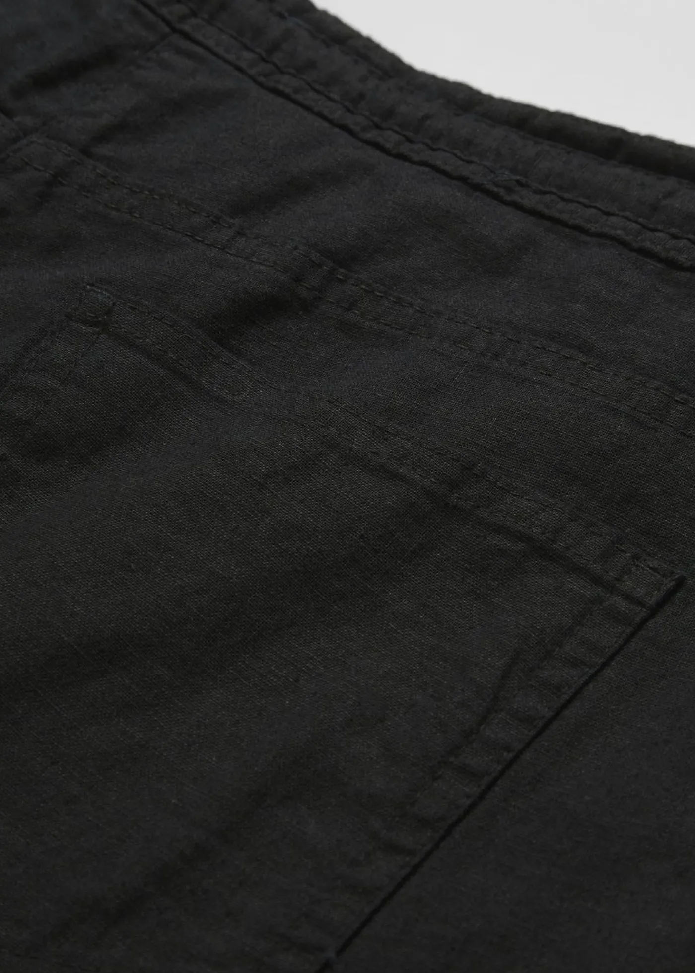 bonprix bonprix Pantalón ancho con lino Negro New