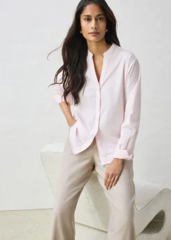 bonprix bonprix Pantalón ancho de 5 bolsillos con lana arena claro moteado Online