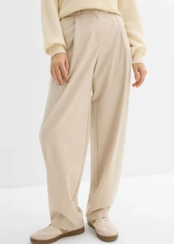 bonprix bonprix Pantalón barrel con cintura alta arena claro moteado Best