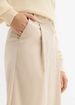 bonprix bonprix Pantalón barrel con cintura alta arena claro moteado Best