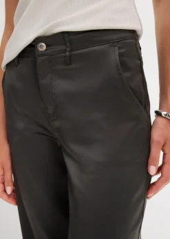 bonprix bonprix Pantalón barrel con satén fluido antracita Hot