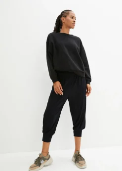 bonprix bonprix Pantalón bombacho con largo capri Negro New