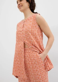 bonprix bonprix Pantalón bombacho de viscosa cayena-blanco lana Online
