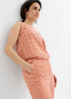 bonprix bonprix Pantalón bombacho de viscosa cayena-blanco lana Online
