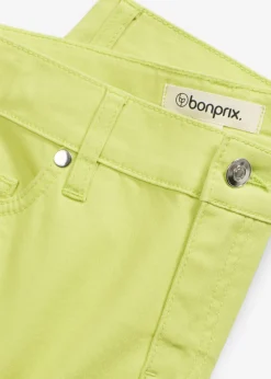 bonprix bonprix Pantalón capri con cintura cómoda Amarillo cítrico Outlet