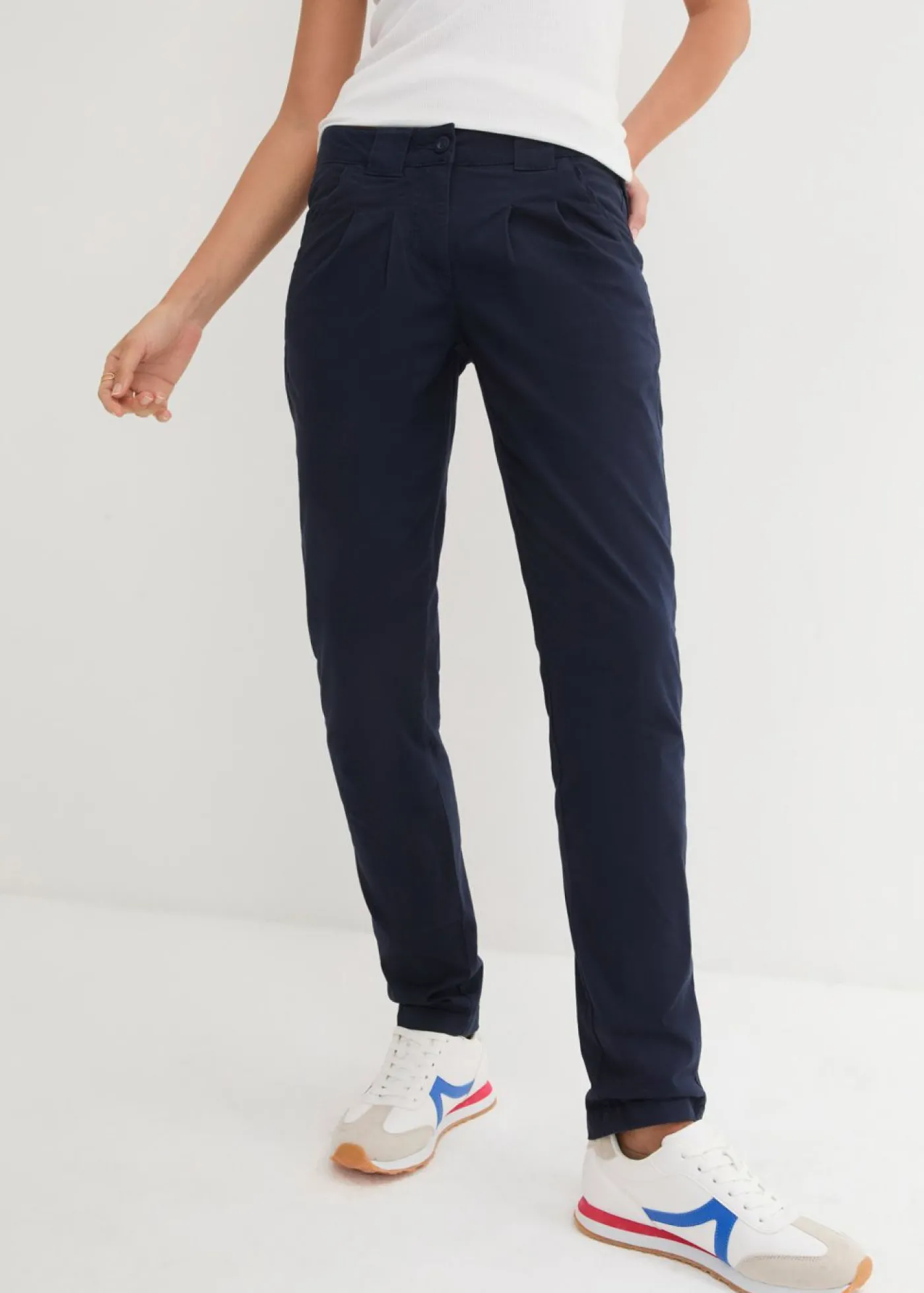 bonprix bonprix Pantalón chino elástico Azul marino Online