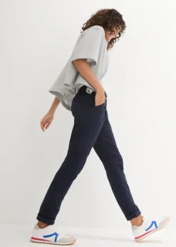 bonprix bonprix Pantalón chino elástico Azul marino Online