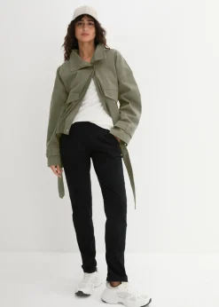 bonprix bonprix Pantalón chino elástico Negro Sale