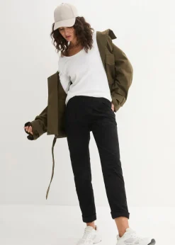 bonprix bonprix Pantalón chino elástico Negro Sale