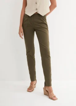 bonprix bonprix Pantalón chino elástico Oliva Discount