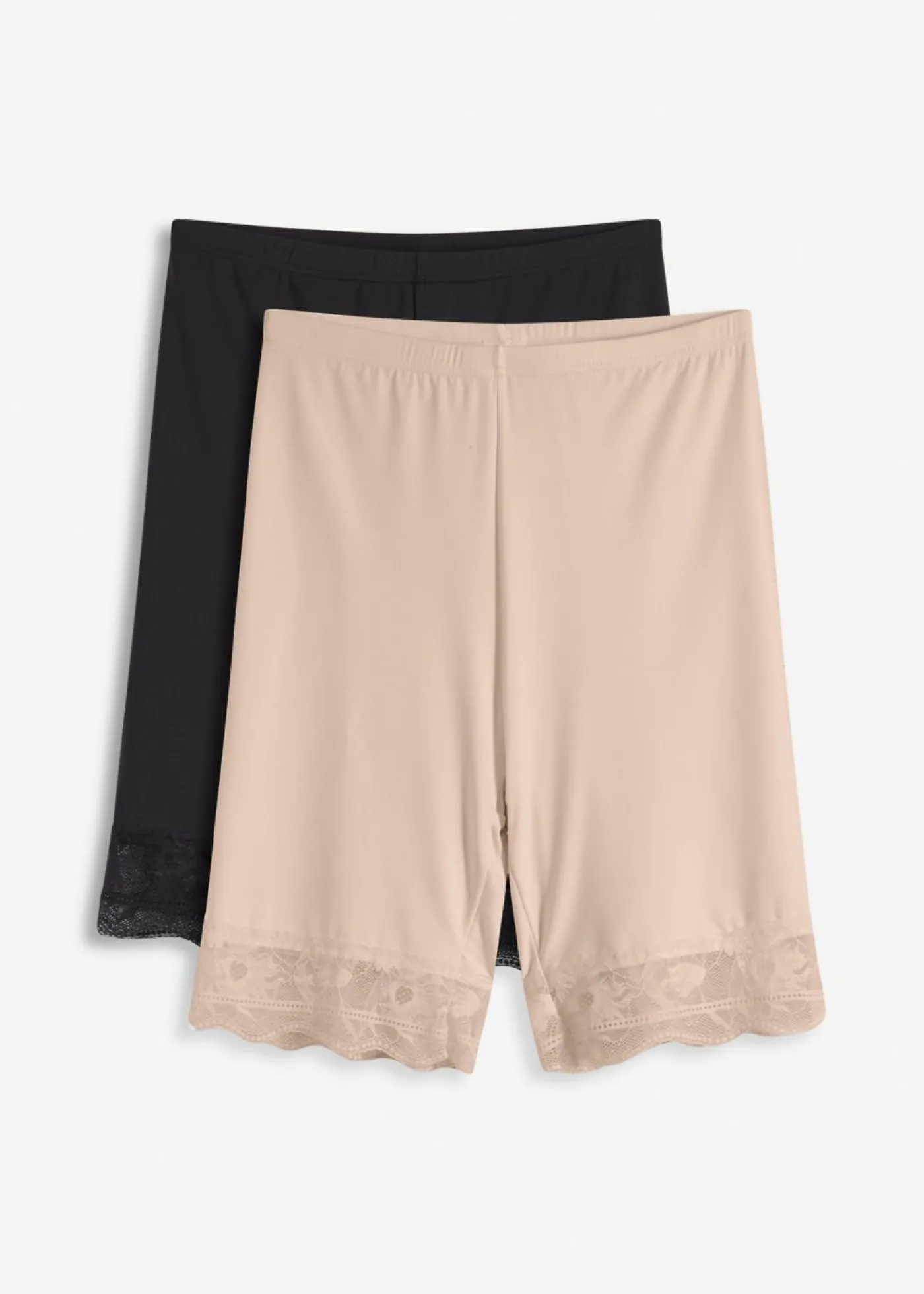 bonprix bonprix Pantalón ciclista antirrozaduras de material transpirable (2 unidades) Negro + beige tiza Online