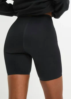 bonprix bonprix Pantalón ciclista Feel Comfort con corte láser Negro New