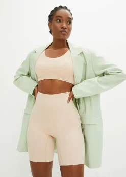 bonprix bonprix Pantalón ciclista Feel Comfort con corte láser Beige mate Outlet