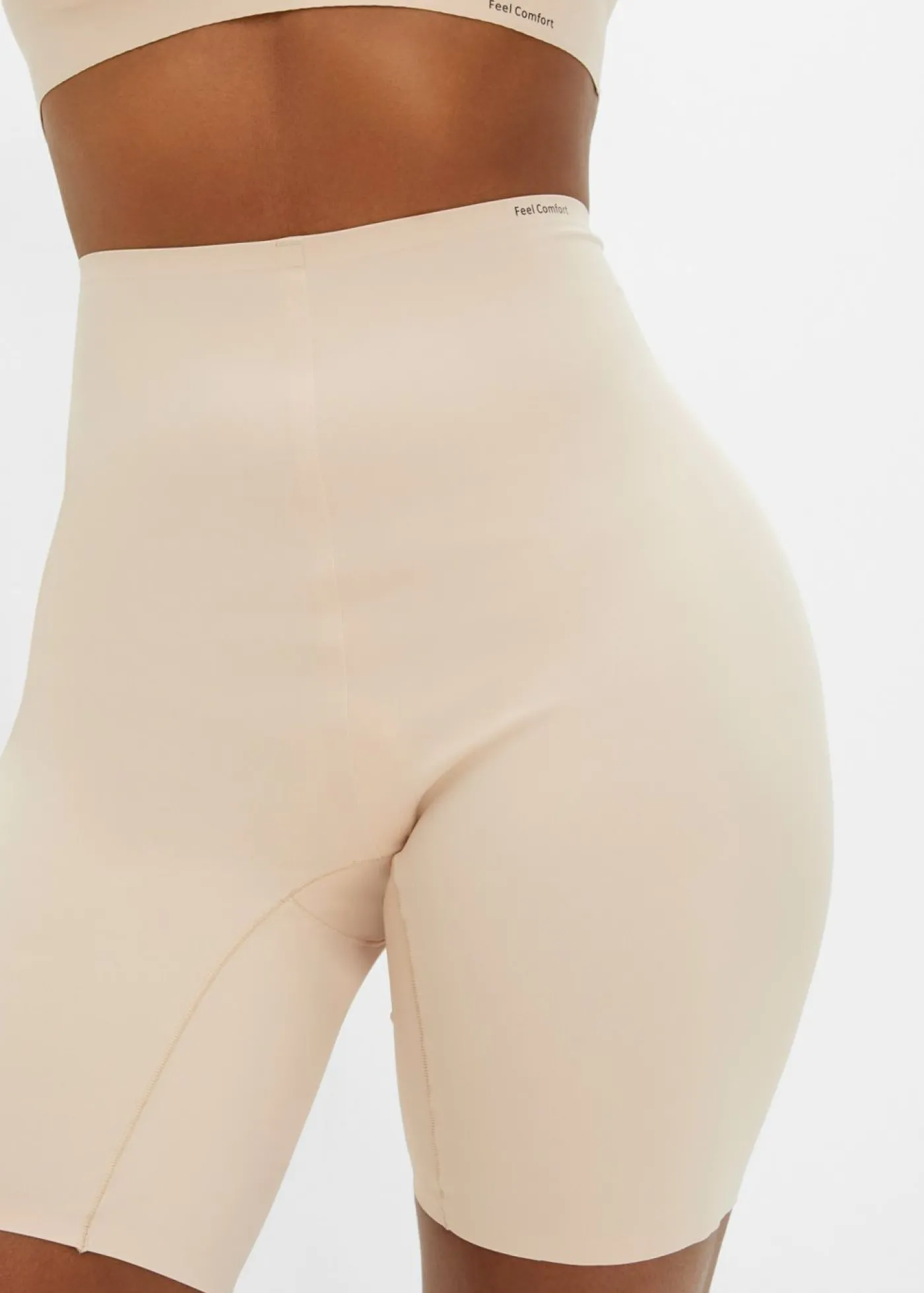 bonprix bonprix Pantalón ciclista Feel Comfort con corte láser Beige mate Outlet
