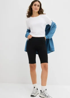 bonprix bonprix Pantalón ciclista largo (2 unidades) azul marino/cereza Clearance