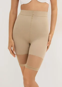 bonprix bonprix Pantalón ciclista moldeador antirrozaduras de 30 den Beige claro Online