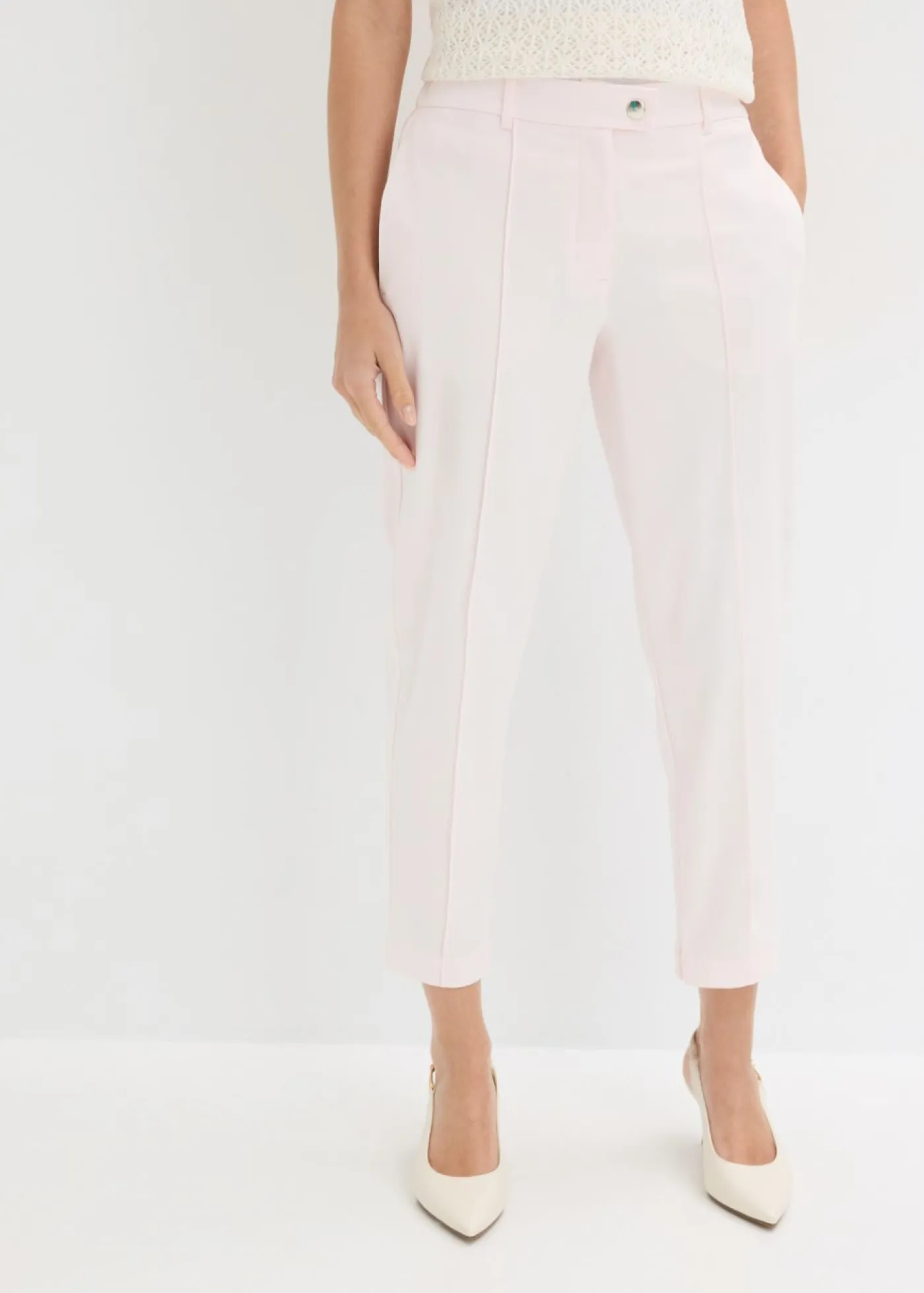 bonprix bonprix Pantalón con cintura cómoda Rosa claro Clearance